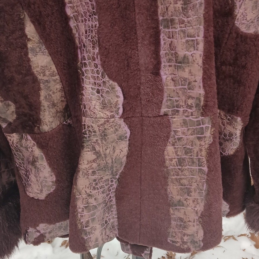 Terry Lewis Genuine Lamb Jacket  Rich Eggplant Color Sz 1X  LUXURY - Picture 10 of 12